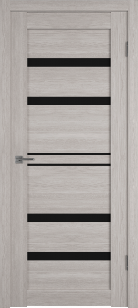 Межкомнатная дверь ATUM PRO 26 STONE OAK BLACK GLOSS (черное стекло)